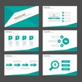 Green Infographic elements icon presentation template flat design set for advertising marketing brochure flyer