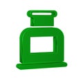 Green Inkwell icon isolated on transparent background.