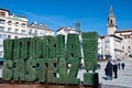 Green inscription of Vitoria Gasteiz