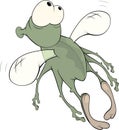 Green insect cartoon Royalty Free Stock Photo
