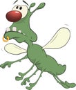 Green insect. Cartoon Royalty Free Stock Photo