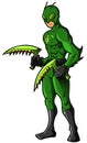 Green Insect Superhero or Villian Royalty Free Stock Photo