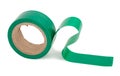 Green insulating tape roll Royalty Free Stock Photo