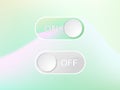 Green interface icon On and Off Toggle switch holographic art bu