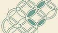 Green Interlaced Knotwork Pattern, vector design Generative AI Royalty Free Stock Photo