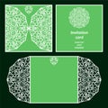 Green invitation card