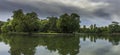 Green island - Claremont Lake ,Esher Royalty Free Stock Photo