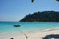 Green island in the distance