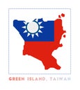 Green Island, Taiwan Logo. Map of Green Island.