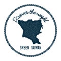 Green Island, Taiwan map in vintage discover the.