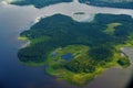 Green Island among the water in the suburbs of Moscow.