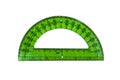 Green Isolated Protractor Royalty Free Stock Photo