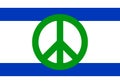 Green Israeli peace symbol - stay with Israel. Israel vector flag. Concept of Israeli and Hamas military crisis