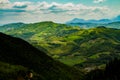 Green italian landscape Furlo Royalty Free Stock Photo