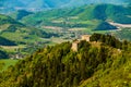 Green italian landscape refuge Furlo Royalty Free Stock Photo