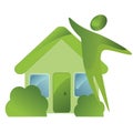 Green items - Ecology Icons to symbolize the nature, the ecology and energy