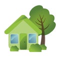Green items - Ecology Icons to symbolize the nature, the ecology and energy