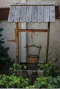 Wishing well in a garden in California