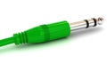 Green Jack Plug Royalty Free Stock Photo