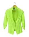 Green jacket on a hanger Royalty Free Stock Photo