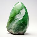 Green Jade Stone On White Background - Steinheil Quinon 55mm F19 Style