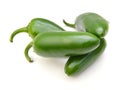 Green jalapeno peppers Royalty Free Stock Photo