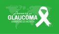 Green January is National Glaucoma Awareness Month Background Illustration