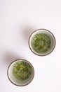 Green japanese tea cups