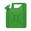 Green Jerry Can Isolated on White Background. Metal Fuel Container. Jerrycan Icon