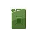 Green jerrycan icon in cartoon style