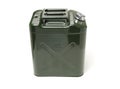 Green jerrycan isolated Royalty Free Stock Photo