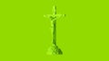 Green Jesus Christ On The Cross With A Crown Of Thorns Jesus Of Nazareth King Of The Jews Statue