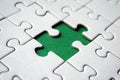 Green jigsaw element Royalty Free Stock Photo