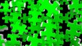 Green Jigsaw Puzzle On Black Background Royalty Free Stock Photo