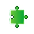 Green Jigsaw Puzzle Piece Symbolizing Connection Synergy Integration and Problem Solving Royalty Free Stock Photo