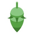 Green jojoba icon, isometric style