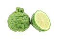 green kaffir lime isolated on white Royalty Free Stock Photo