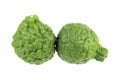 green kaffir lime isolated on white Royalty Free Stock Photo