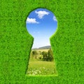 Green keyhole