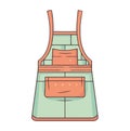 green kitchen apron accessory icon Royalty Free Stock Photo