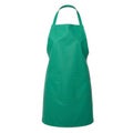 Green Kitchen Apron with Pockets Isolated on White Background for Cooking and Cleaning Royalty Free Stock Photo