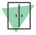 Green kitchen cupboard, icon