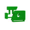 Green Kitchen meat grinder icon isolated on transparent background.