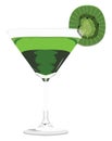 Green kiwi coctail, icon Royalty Free Stock Photo