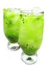 Green kiwi lemonade cocktails Royalty Free Stock Photo