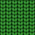Green knitted seamless pattern