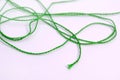 Green knitting thread