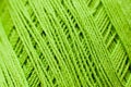 Green knitting thread texture, handiwork backdrop Royalty Free Stock Photo