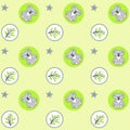 Green koala pattern