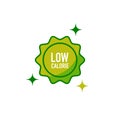 Green label Low-calorie. vector sign